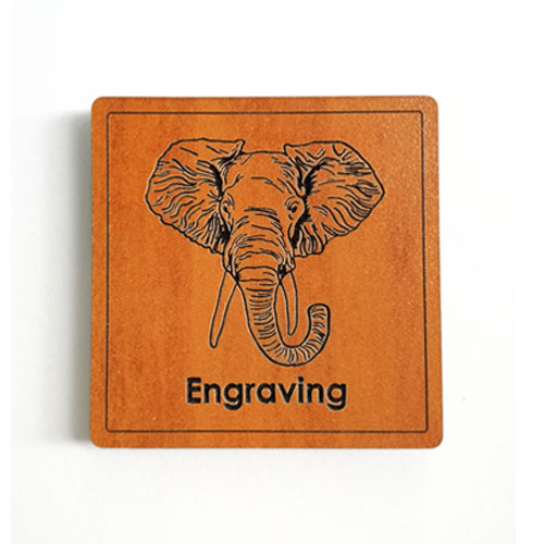 Handcrafted elephant fridge magnet with engraved design – personalised fridge décor or keepsake