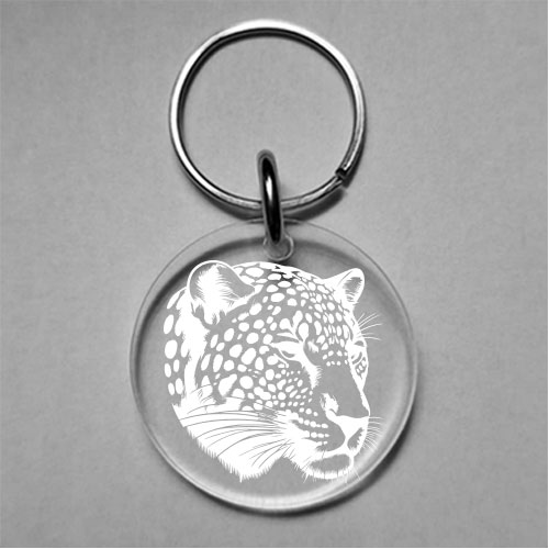 Wildcrafts custom wine glass charm with engraved leopard design – perfect for events or gifts